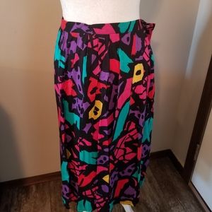 Vintage Worthington Petite Size 12 Colorful Skirt